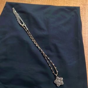 Brighton 11” necklace on brown with crystal neck